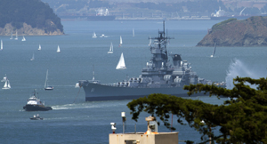 Warrior tugboat tows USS IOWA Warrior tugboat tows USS IOWA
