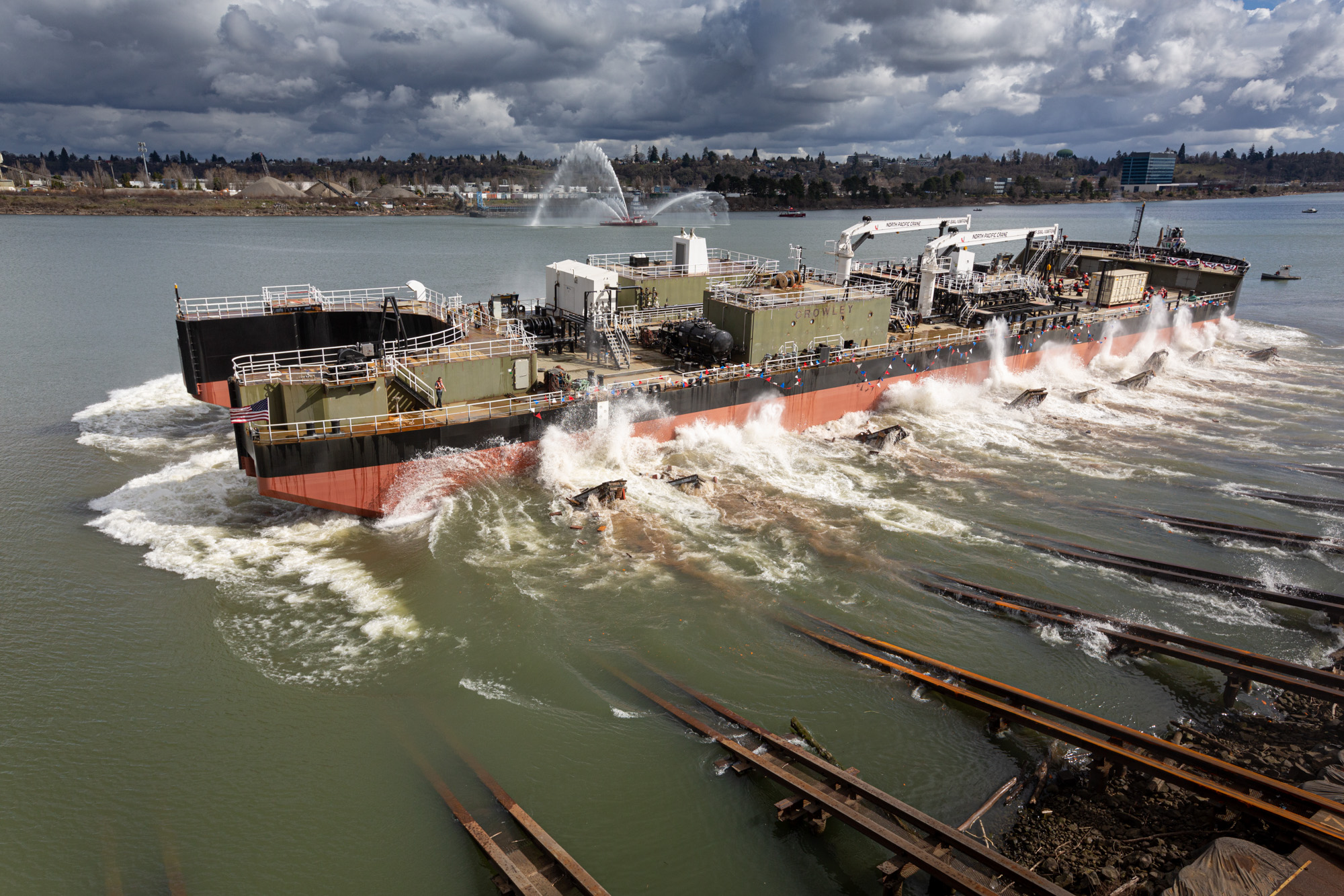 Crowley Fuels and Greenbrier have launched Qamun, a new barge to serve Alaska with safe, reliable and even more efficient fuel service.