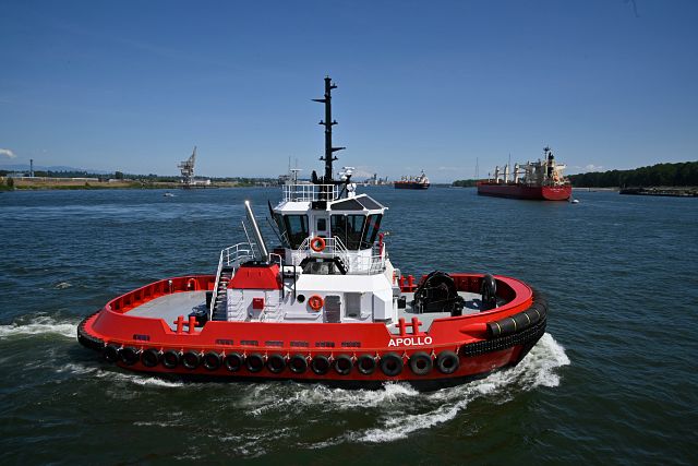 Crowley's ship assist and harbor escort services group has taken delivery of Apollo, a powerful and maneuverable tugboat with the most compact size in the U.S.