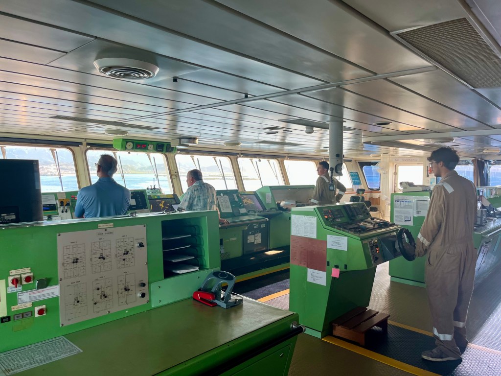 Vessel crew on the bridge of a ship